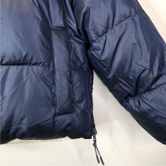 Sweaty Betty Reversible Downfall Renu: 550 Puffer jacket navy blue white - L - Picture 9 of 15